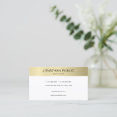 Moderne Creative Plain Gold Kijk Luxy Trendy Chic Visitekaartje (Staand voorkant)