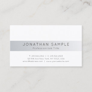 Moderne Creative Professional Simple Silver Plain Visitekaartje