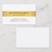 Moderne Creative Simple Design Gold-look-rendy Visitekaartje (Voorkant / Achterkant)