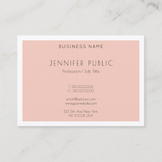 Moderne Creative Simple Design Trendy-Sjabloon Visitekaartje (Voorkant)