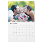 Moderne Creëer uw eigen aangepaste familiefoto Kalender (Feb 2026)