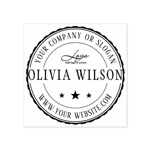 Moderne |Créez votre propre entreprise Logo tampon (Impression)