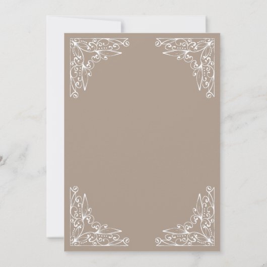 Moderne Crème Beige Islamitische Moslim Bruiloft Kaart (Achterkant)