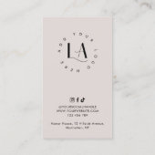 Moderne Crème & Wit Elegant Spray Tan Nazorg Visitekaartje (Achterkant)