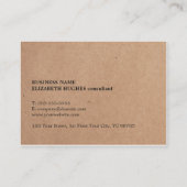 Moderne crèmepapier lichtroze witte meetkunde visitekaartje (Achterkant)