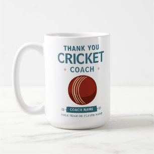 Moderne Cricket Team Speler Coach Koffiemok