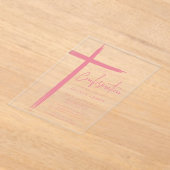 Moderne Cross Meisjes Bevestiging Uitnodiging Acryl Uitnodigingen (Laagn)