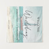 Moderne cruise bruiloft wandkleed (Voorkant (horizontaal))