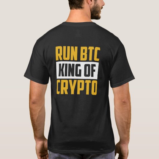 Moderne crypto bitcoin cryptocurrency t-shirt (Achterkant)