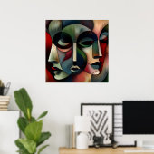 Moderne, Cubisme, Abstrait, Art, Poster (Bureau à domicile)