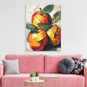Moderne Cubistische Appel Canvas Kunst – Levendig (Insitu (Woonkamer))