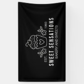 Moderne cupcake bakkerij Pastry Chef Banner (Verticaal)