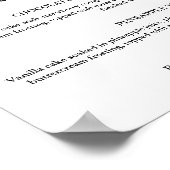 Moderne Cupcake bruiloft menu teken dessert teken Poster (Hoek)