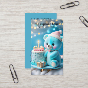 Moderne cupcake Logo Bakery Chef Catering Confetti Visitekaartje