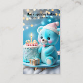 Moderne cupcake Logo Bakery Chef Catering Confetti Visitekaartje (Voorkant)