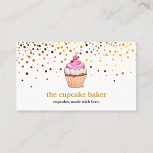 Moderne cupcake Logo Bakery Chef Catering Confetti Visitekaartje