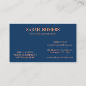 Moderne cupcake Logo Bakery Chef Catering Confetti Visitekaartje (Achterkant)