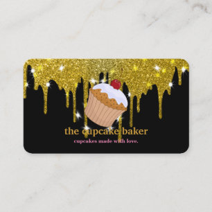 Moderne cupcake Logo Bakery Chef Catering Confetti Visitekaartje