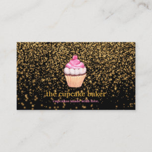 Moderne cupcake Logo Bakery Chef Catering Confetti Visitekaartje