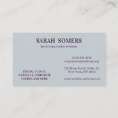 Moderne cupcake Logo Bakery Chef Catering Confetti Visitekaartje (Achterkant)