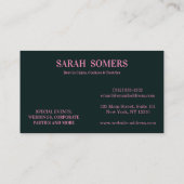 Moderne cupcake Logo Bakery Chef Catering Confetti Visitekaartje (Achterkant)