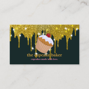Moderne cupcake Logo Bakery Chef Catering Confetti Visitekaartje