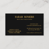 Moderne cupcake Logo Bakery Chef Catering Confetti Visitekaartje (Achterkant)