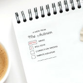 Moderne cursus thuiswerk voor docenten rubberstempel