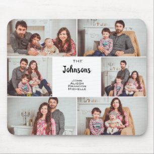 Moderne Custom 6 Familie Fotocollage Muismat