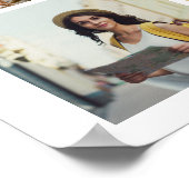 Moderne Custom Age Happy Birthday Fotocollage Poster (Hoek)