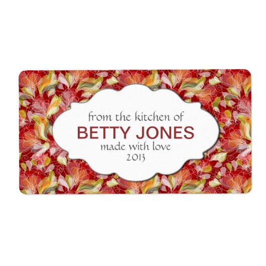 Moderne Custom DIY-inblikken, jam of productlabels Etiket (Voorkant)