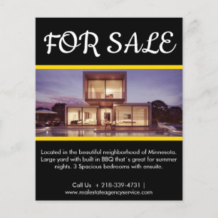 Moderne Custom Elegant Vastgoed QR Code Te Koop Flyer