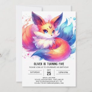 Moderne Custom Fox Verjaardag Kaart