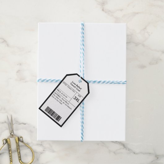 Moderne Custom Logo Barcode Retail Store Prijs Lab Cadeaulabel (Met Touw)