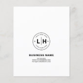 Moderne Custom Logo Photo White Business Flyer (Achterkant)