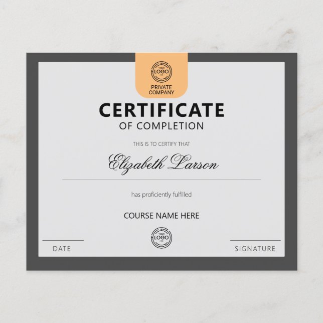 Moderne Custom Logo Professioneel Meesterschap Ber (Voorkant)