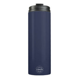 Moderne Custom Logo Tumbler in Clean Navy Design Thermosbeker
