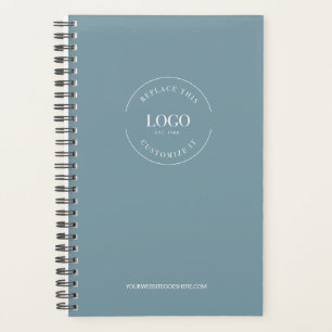 Moderne Custom Logo website stoffig blauw Branded Planner