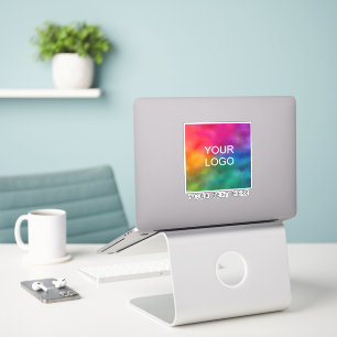 Moderne Custom Upload Business Logo Hier Laptop Sticker