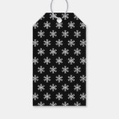 Moderne Custom Wit Zwarte Boom Vrolijk Kerstfeest Cadeaulabel (Achterkant)