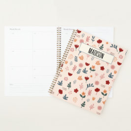 Moderne Cute Aesthetic Flower Pattern Planner