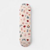 Moderne Cute Aesthetic Flower Pattern Skateboard (Voorkant)
