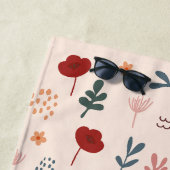 Moderne Cute Aesthetic Flower Pattern Strandlaken (In situ)