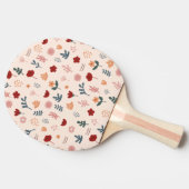 Moderne Cute Aesthetic Flower Pattern Tafeltennisbatje (Zijkant)