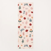 Moderne Cute Aesthetic Flower Pattern Yogamat (Voorkant)