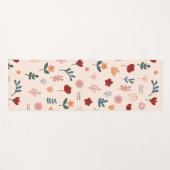 Moderne Cute Aesthetic Flower Pattern Yogamat (Voorkant (horizontaal))