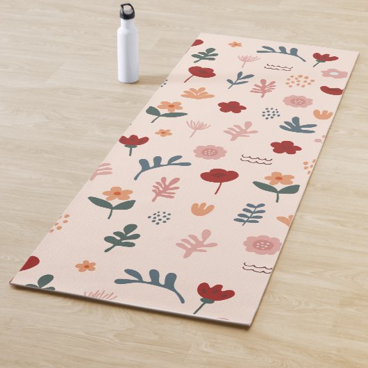 Moderne Cute Aesthetic Flower Pattern Yogamat (In situ)