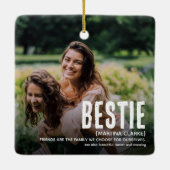 Moderne Cute BESTIE Definition 2 Kerstmis Keramisch Ornament (Achterkant)