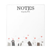 Moderne Cute Cat Kitten Calligraphy Script Notitieblok (Voorkant)