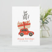 Moderne Cute Chic-kerstcadeau Feestdagenkaart (Staand voorkant)